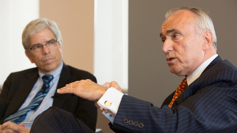 Former Commissioner Bratton joined Paul Romer, the founding director of the NYU Stern Urbanization Project, Wednesday afternoon for the firs